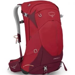 Vente flash ❤️ Sacs à Dos Randonnée OSPREY STRATOS 34 POINSETTIA RED 22 Rouge ✨